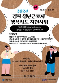 청년근로자 행복카드 포스터./경상북도경제진흥원 제공