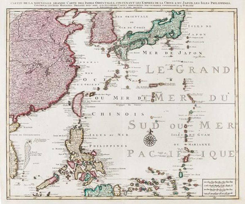  네덜란드 지도출판자이자 서적상인 얀 바렌드 엘웨(1746~1816)가 1792년 제작한 '동아시아 지도'.  /동북아역사재단 제공 