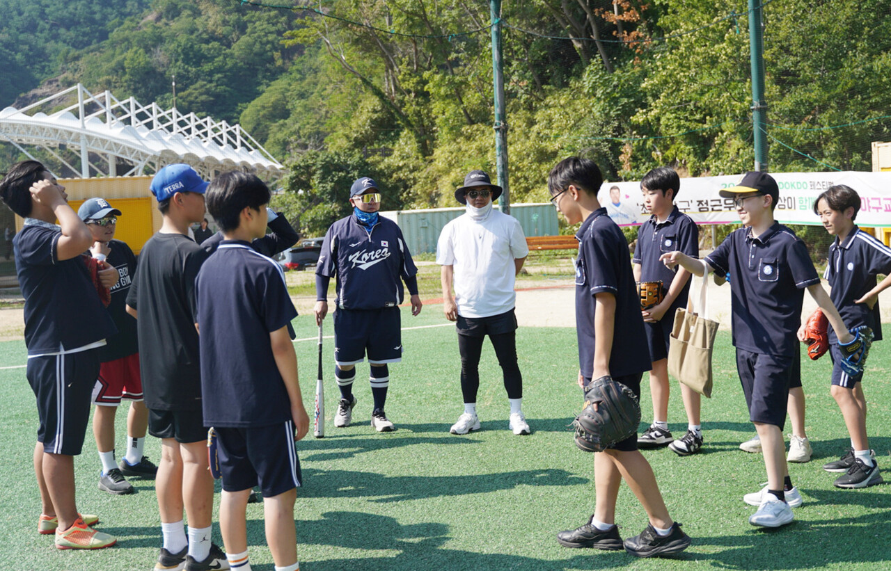 정근우의 야구교실./김두한 기자 